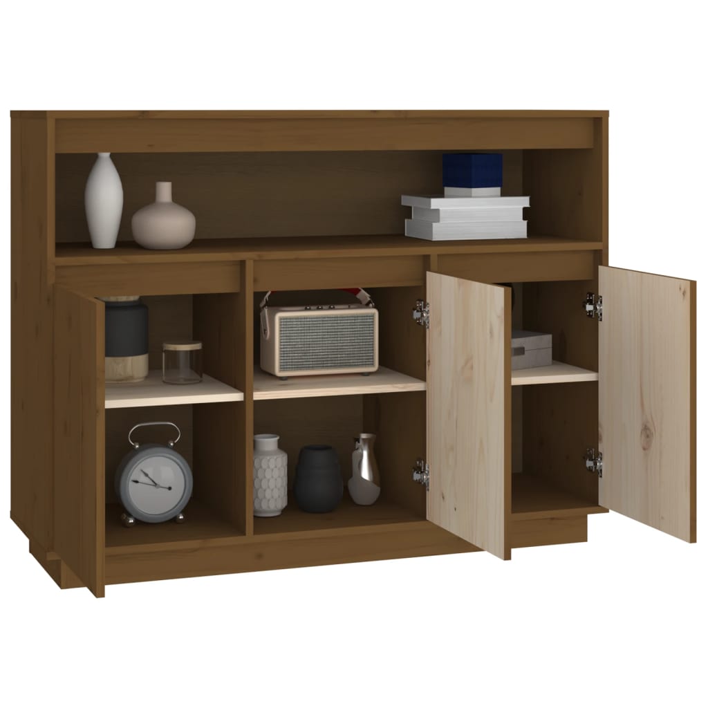 Sideboard Honigbraun 104,5x34x80 cm Massivholz Kiefer