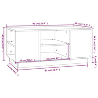 Thumbnail for Couchtisch 90x49x40,5 cm Massivholz Kiefer