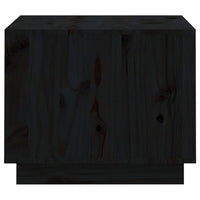 Thumbnail for Couchtisch Schwarz 120x50x40,5 cm Massivholz Kiefer