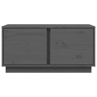 Thumbnail for Couchtisch Grau 80x50x40 cm Massivholz Kiefer