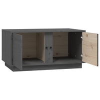 Thumbnail for Couchtisch Grau 80x50x40 cm Massivholz Kiefer