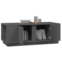 Thumbnail for Couchtisch Grau 110x50x40 cm Massivholz Kiefer