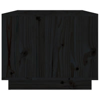 Thumbnail for Couchtisch Schwarz 80x50x40 cm Massivholz Kiefer
