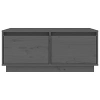 Thumbnail for Couchtisch Grau 80x50x35 cm Massivholz Kiefer