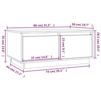 Thumbnail for Couchtisch Honigbraun 80x50x35 cm Massivholz Kiefer