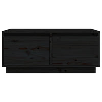 Thumbnail for Couchtisch Schwarz 80x50x35 cm Massivholz Kiefer