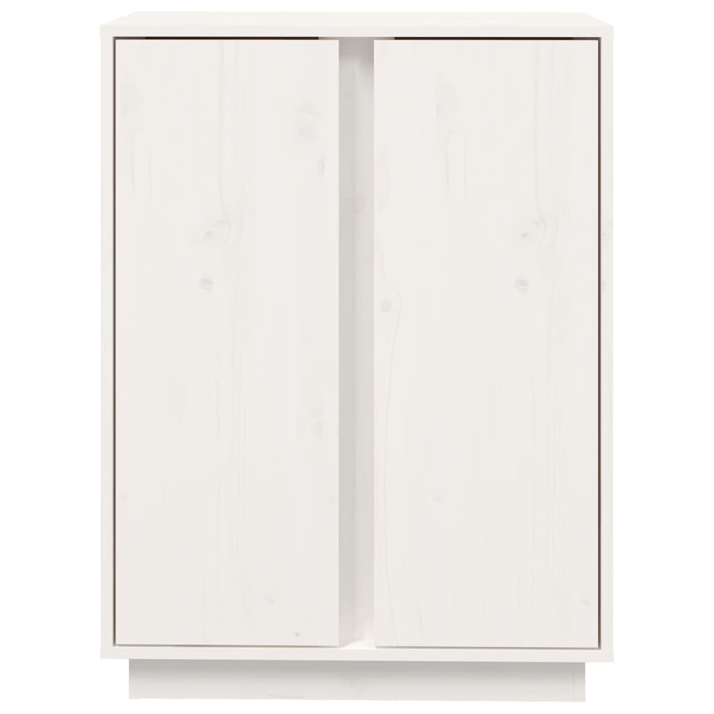 Sideboard Weiß 60x35x80 cm Massivholz Kiefer