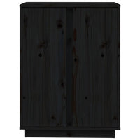Thumbnail for Sideboard Schwarz 60x35x80 cm Massivholz Kiefer