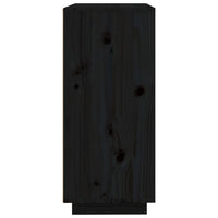 Thumbnail for Sideboard Schwarz 60x35x80 cm Massivholz Kiefer