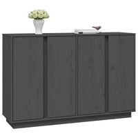 Thumbnail for Sideboard Grau 120x35x80 cm Massivholz Kiefer