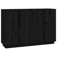 Thumbnail for Sideboard Schwarz 120x35x80 cm Massivholz Kiefer