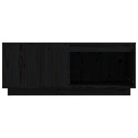 Thumbnail for Couchtisch Schwarz 100x101x40,5 cm Massivholz Kiefer