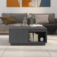 Thumbnail for Couchtisch Grau 80x81x36,5 cm Massivholz Kiefer