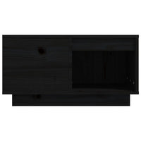 Thumbnail for Couchtisch Schwarz 60x61x32,5 cm Massivholz Kiefer