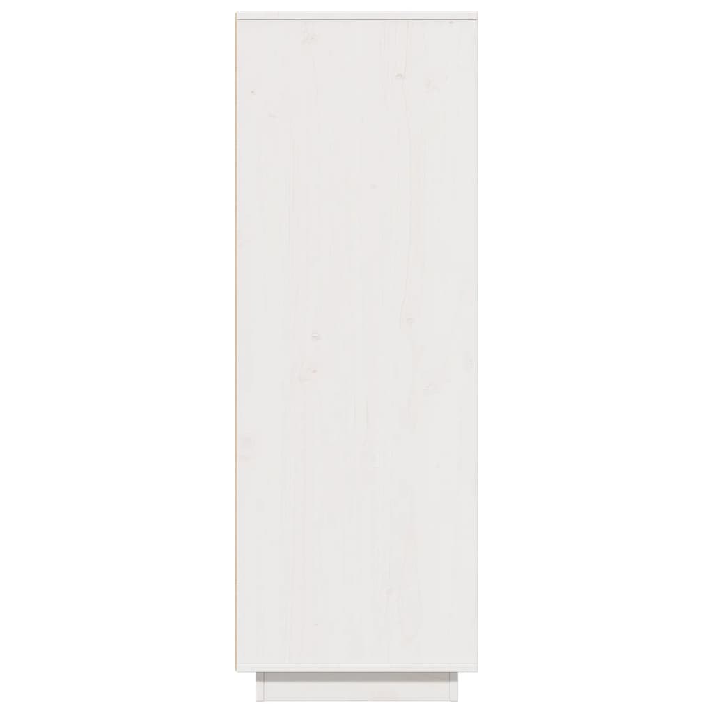 Highboard Weiß 60x40x116,5 cm Massivholz Kiefer