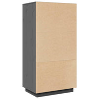 Thumbnail for Highboard Grau 60x40x116,5 cm Massivholz Kiefer