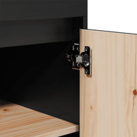 Thumbnail for Highboard Schwarz 60x40x116,5 cm Massivholz Kiefer