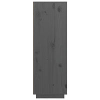 Thumbnail for Highboard Grau 89x40x116,5 cm Massivholz Kiefer