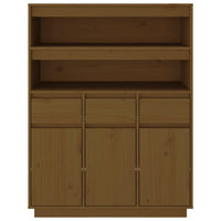 Thumbnail for Highboard Honigbraun 89x40x116,5 cm Massivholz Kiefer