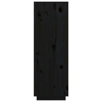 Thumbnail for Highboard Schwarz 89x40x116,5 cm Massivholz Kiefer