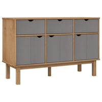 Thumbnail for Sideboard OTTA Braun&Grau 114x43x73,5 cm Massivholz Kiefer