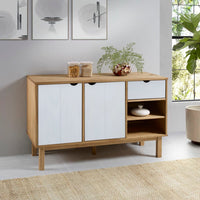 Thumbnail for Sideboard OTTA Braun&Weiß 114x43x73,5 cm Massivholz Kiefer