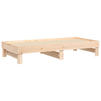 Thumbnail for Tagesbett Ausziehbar 2x(90x190) cm Massivholz Kiefer