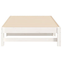 Thumbnail for Tagesbett Ausziehbar Weiß 2x(75x190) cm Massivholz Kiefer