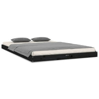 Thumbnail for Massivholzbett Schwarz 120x200 cm Kiefer