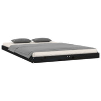 Thumbnail for Massivholzbett Schwarz 120x200 cm Kiefer