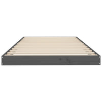 Thumbnail for Massivholzbett Grau 90x200 cm Kiefer