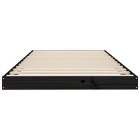 Thumbnail for Massivholzbett Schwarz 90x200 cm Kiefer