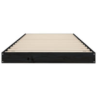 Thumbnail for Massivholzbett Schwarz 75x190 cm Kiefer