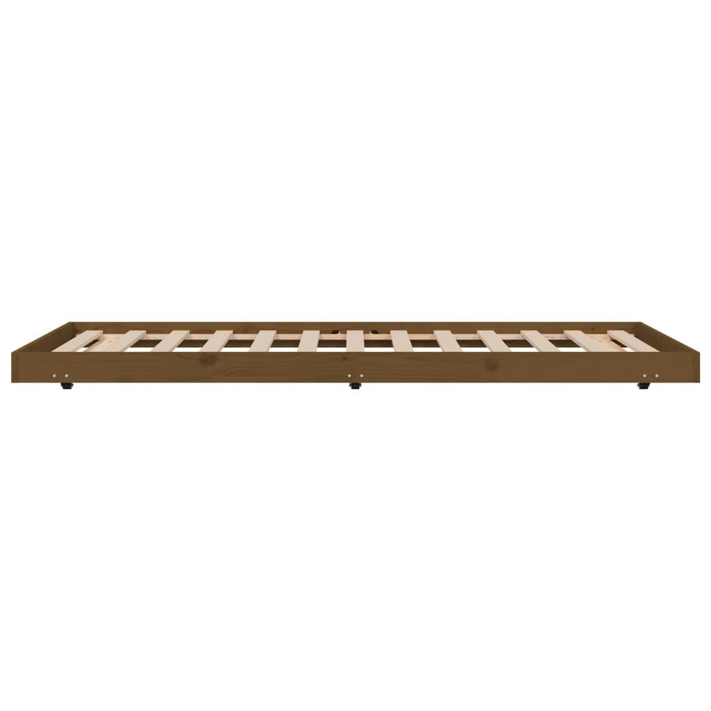 Massivholzbett Honigbraun 90x200 cm Kiefer