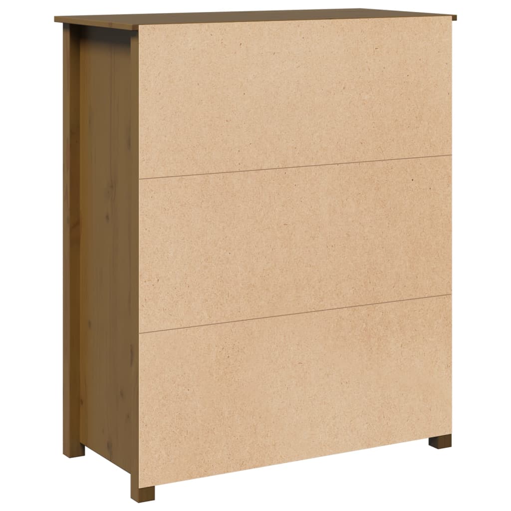 Highboard Honigbraun 83x41,5x100 cm Massivholz Kiefer