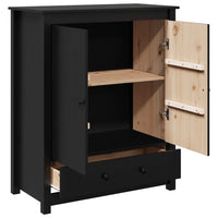 Thumbnail for Highboard Schwarz 83x41,5x100 cm Massivholz Kiefer
