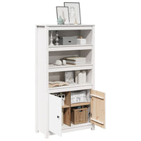 Thumbnail for Highboard Weiß 80x35x154 cm Massivholz Kiefer