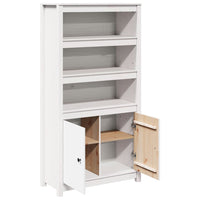 Thumbnail for Highboard Weiß 80x35x154 cm Massivholz Kiefer