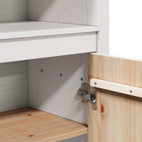 Thumbnail for Highboard Weiß 80x35x154 cm Massivholz Kiefer