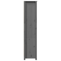 Thumbnail for Highboard Grau 80x35x154 cm Massivholz Kiefer
