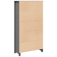 Thumbnail for Highboard Grau 80x35x154 cm Massivholz Kiefer