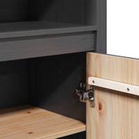 Thumbnail for Highboard Grau 80x35x154 cm Massivholz Kiefer