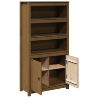 Thumbnail for Highboard Honigbraun 80x35x154 cm Massivholz Kiefer