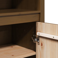 Thumbnail for Highboard Honigbraun 80x35x154 cm Massivholz Kiefer