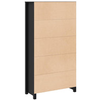 Thumbnail for Highboard Schwarz 80x35x154 cm Massivholz Kiefer