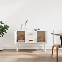 Thumbnail for Sideboard Weiß 110x40x78 cm Massivholz Kiefer