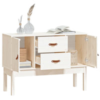 Thumbnail for Sideboard Weiß 110x40x78 cm Massivholz Kiefer