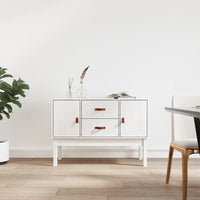 Thumbnail for Sideboard Weiß 110x40x78 cm Massivholz Kiefer