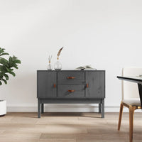 Thumbnail for Sideboard Grau 110x40x78 cm Massivholz Kiefer