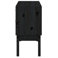 Thumbnail for Sideboard Schwarz 110x40x78 cm Massivholz Kiefer